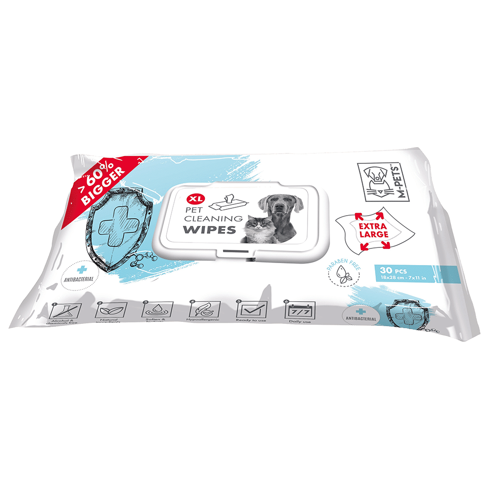 M-PETS Wet Wipes, Extra Large 28 x 18 სმ, 30 pcs