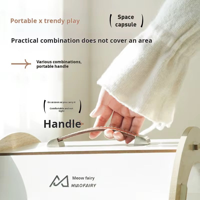 შინაური ცხოველების ხის სახლი საფხაჭნით