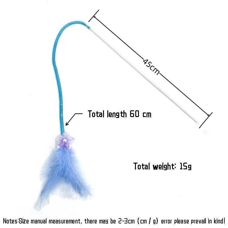 Cat stick toy feather