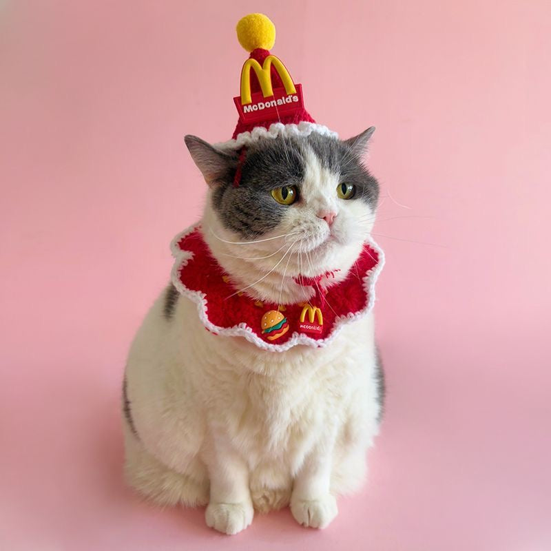 Pet Christmas Hat and Necklace (Mcdonald's)