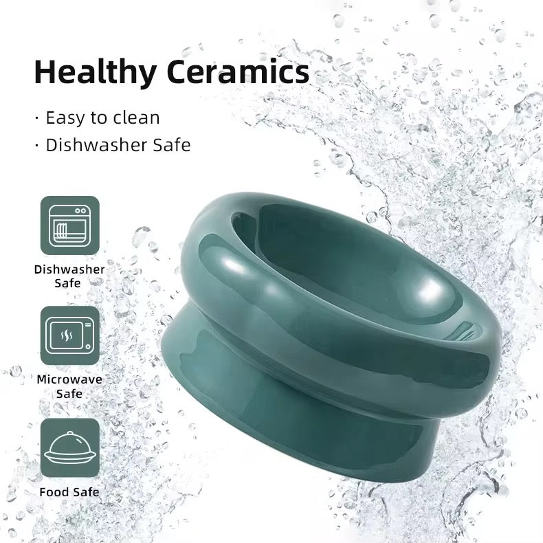 Pet ceramic bowl (Wide style)