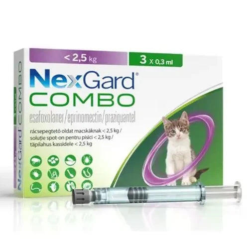 NexGard Combo drops to 2.5 kg