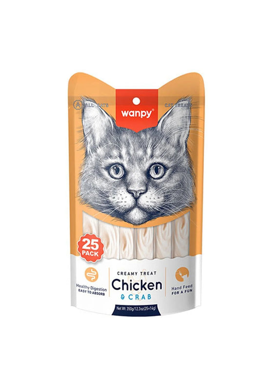 Wanpy Cat Cream - Chicken and Crab 25pcs/pack