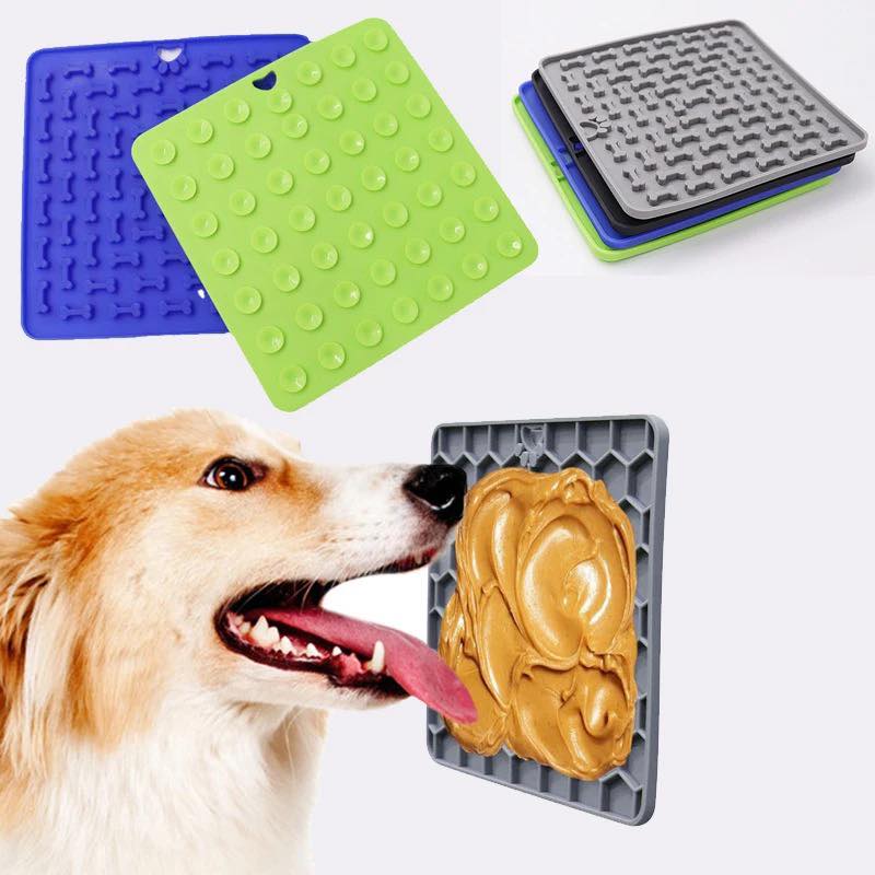 Dog licking treat mat