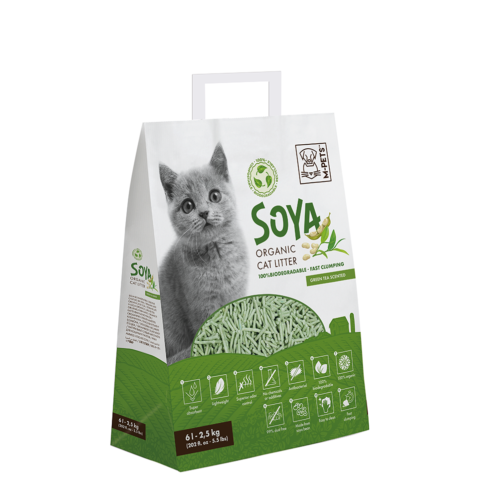 Soya (TOFU) Cat Litter Green Tea 6L