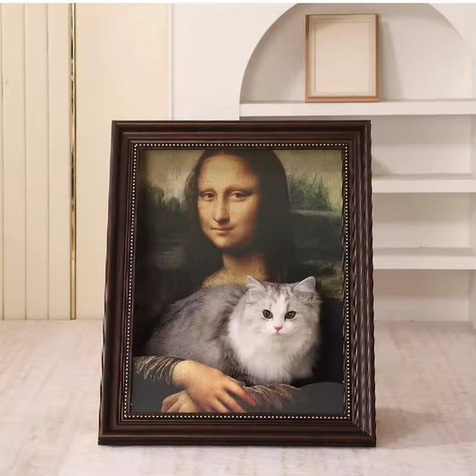 Cat scratcher Mona Lisa Painting