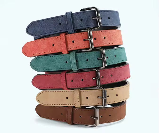 Dog leather collar