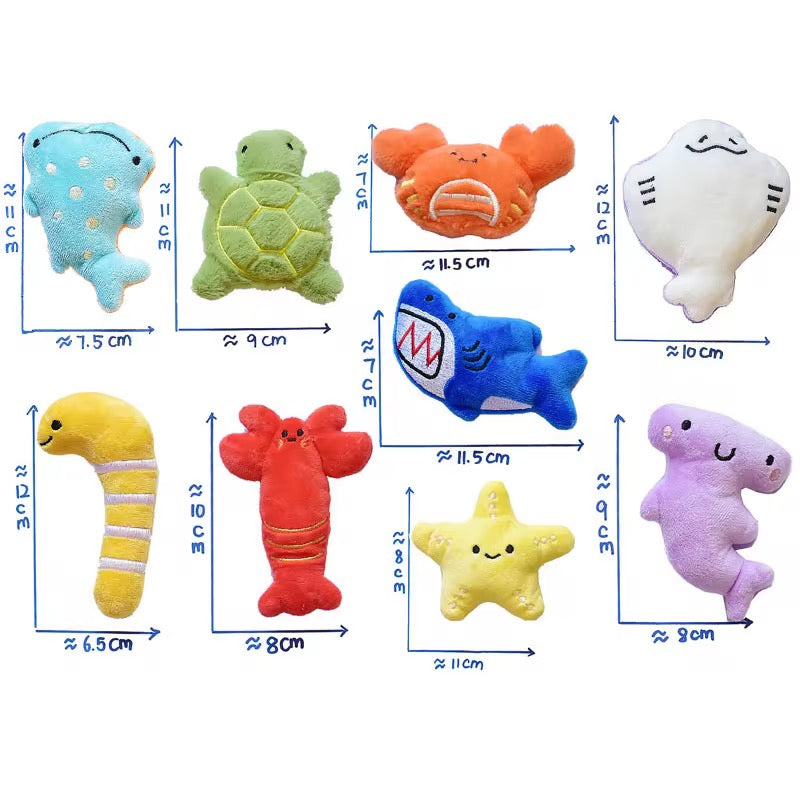 Dog soft toy "ocean creatures"