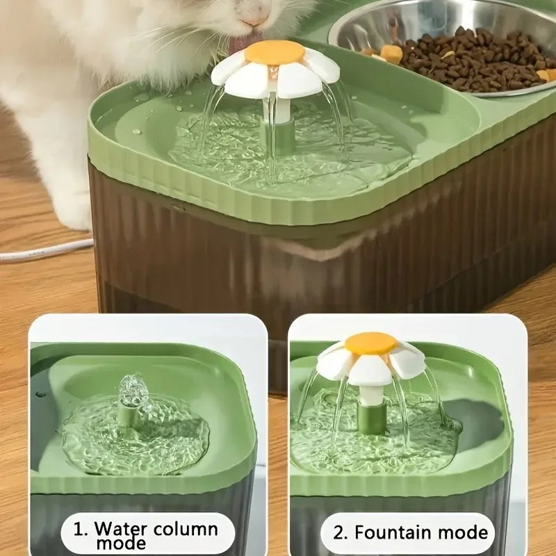 Double Water Dispenser (Fountain) with food bowl