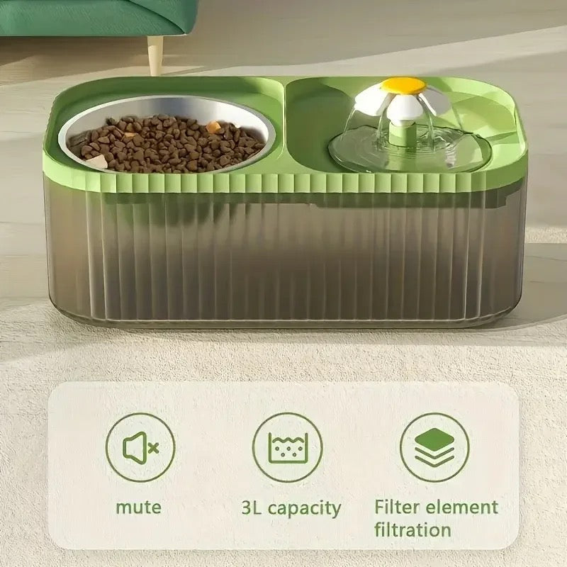 Double Water Dispenser (Fountain) with food bowl