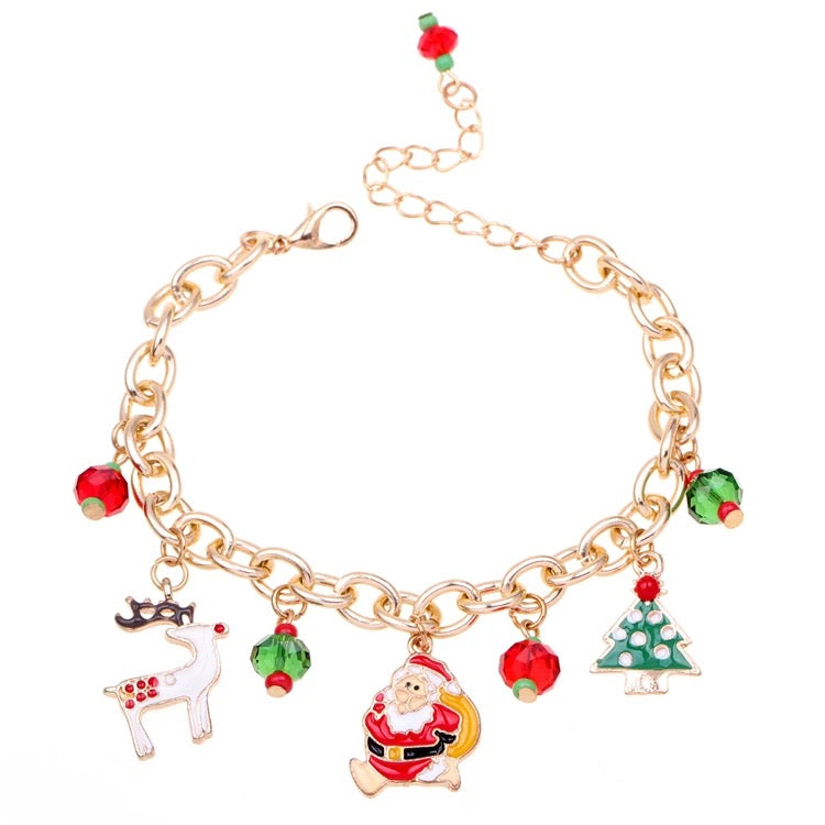 Christmas gold necklace