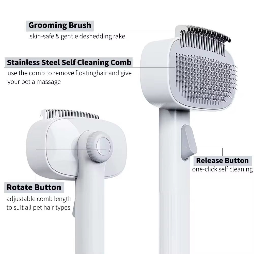 2in1 Pet deshedding comb