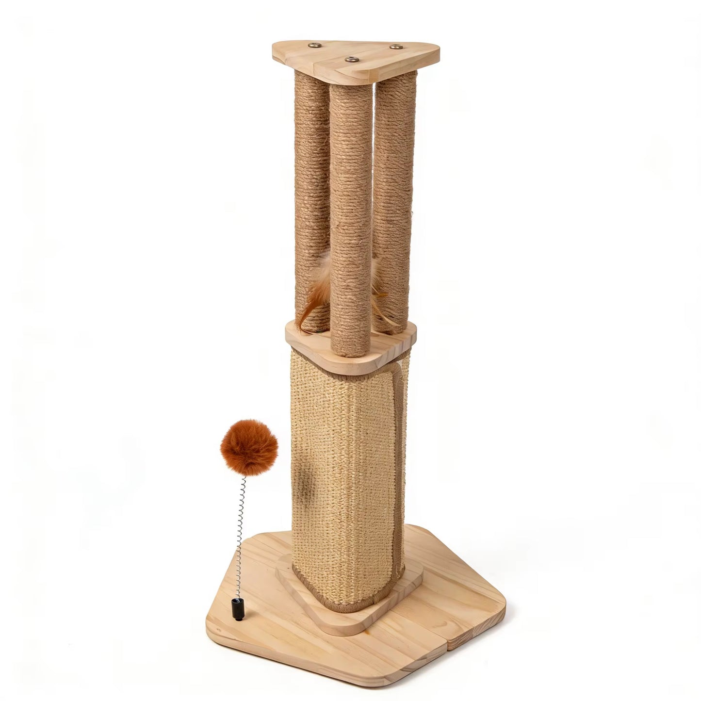 Cat scratcher post (wooden)