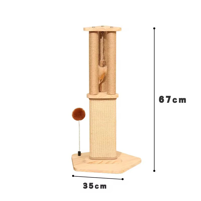 Cat scratcher post (wooden)