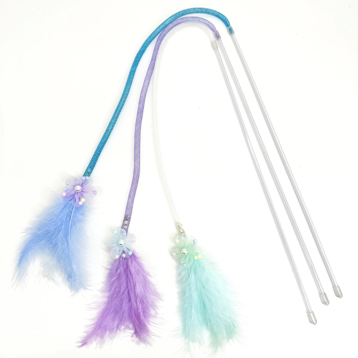 Cat stick toy feather