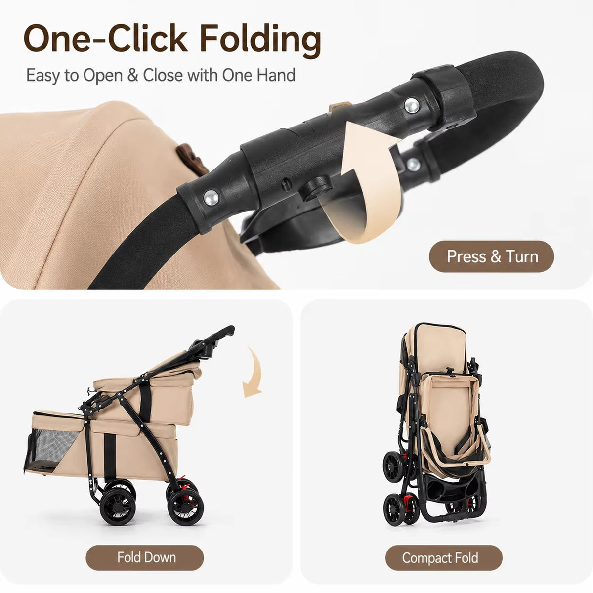 Pet Double Stroller (Two-tier)
