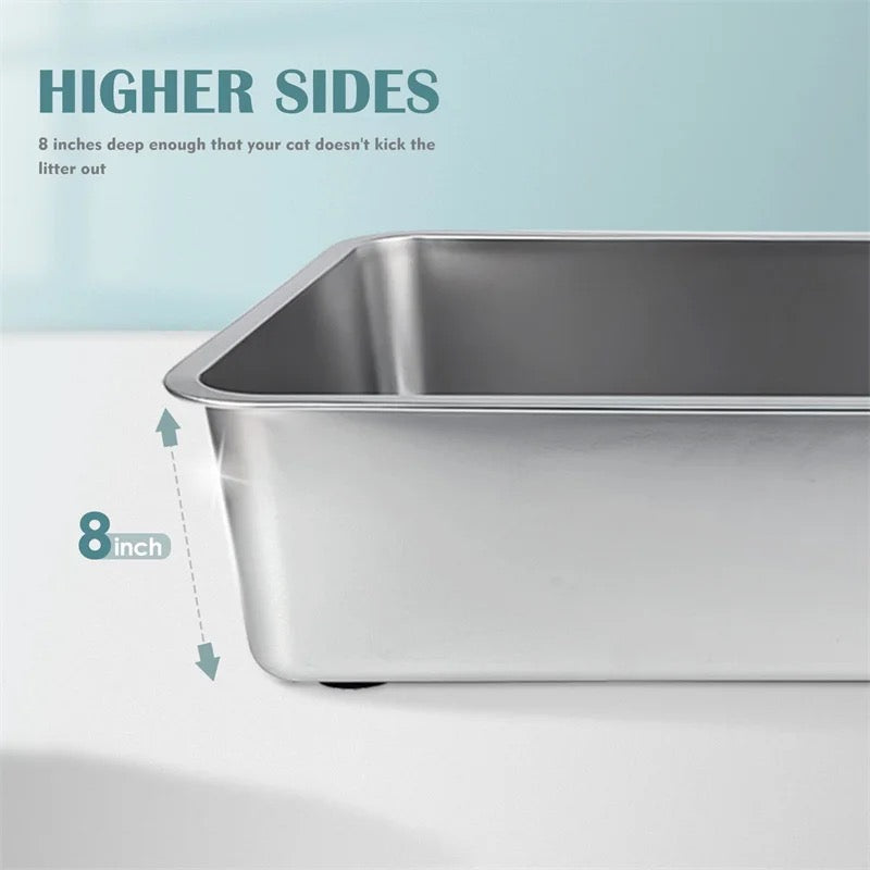 Cat Stainless Steel Litter Box (Toilet)