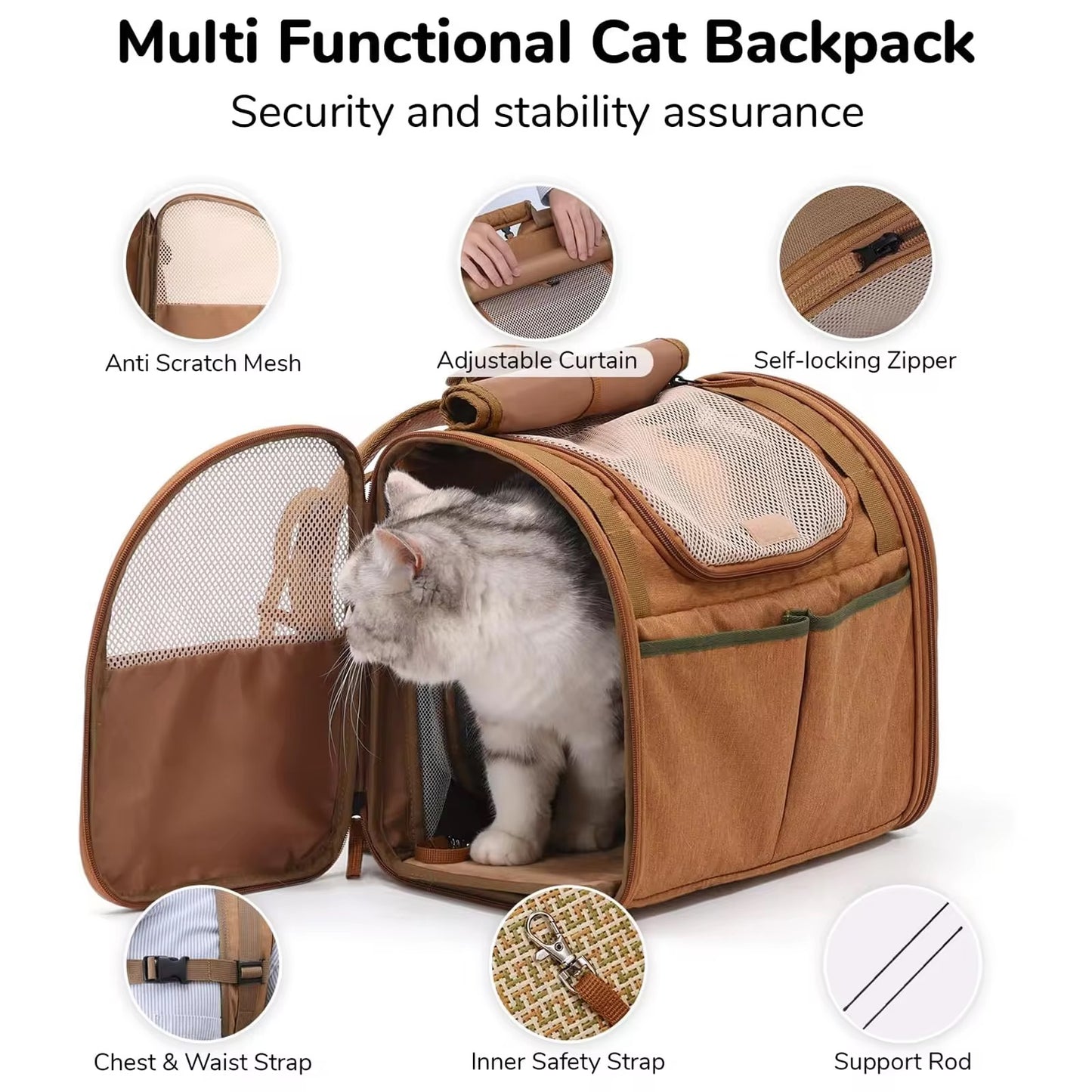 Pet Carrier Transformable Backpack