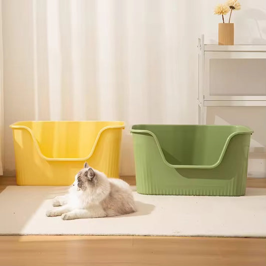 Cat gigantic open litter box