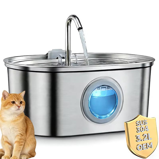 Stainless Steel Water Dispenser (Fountain) LED 3.2L (LE PET'IT EXCLUSIVE)