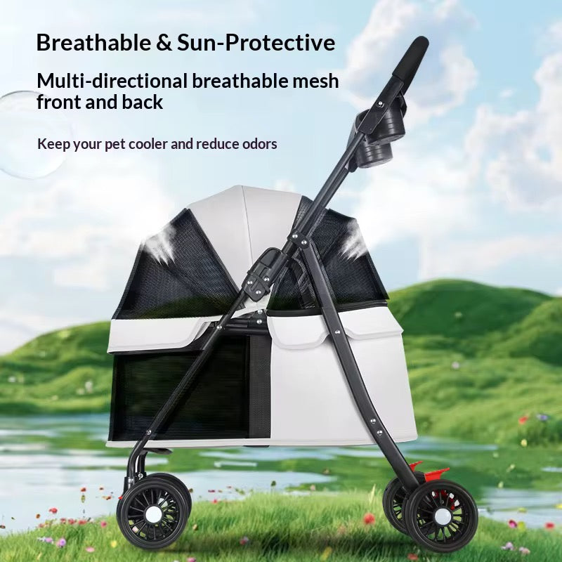 Pet stroller carrier