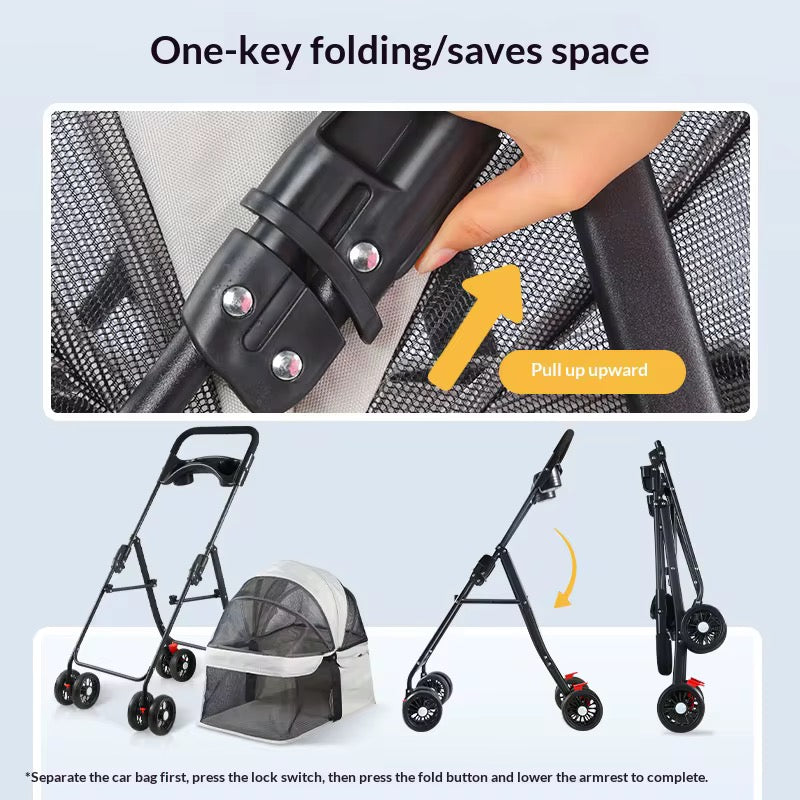 Pet stroller carrier