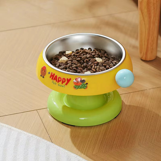 Pet elevated, stainless steel bowl