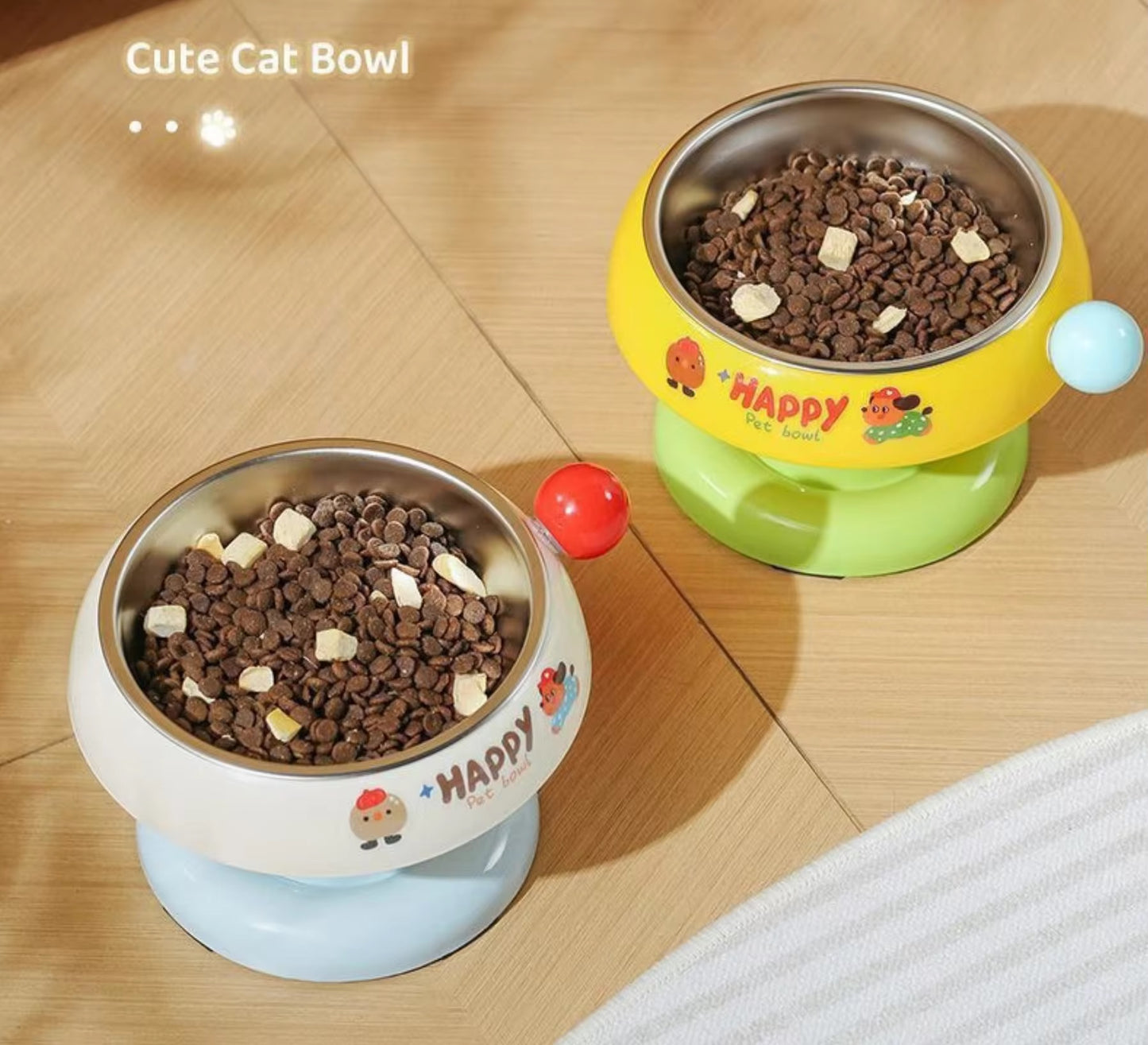 Pet elevated, stainless steel bowl