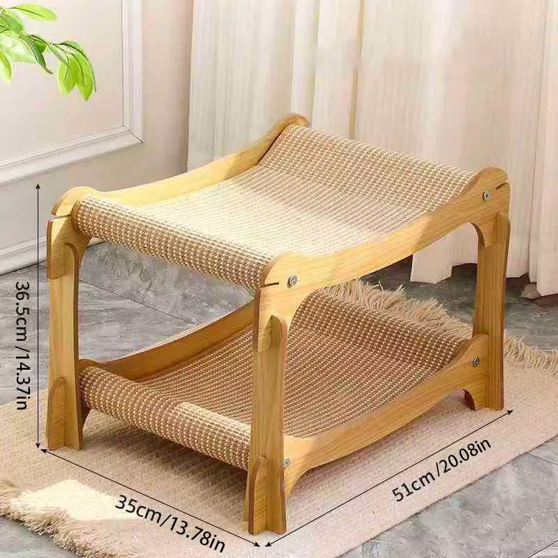 Cat double-layered scratcher bed