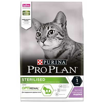 Pro Plan for Sterilised Cat with turkey 400 gr, Package