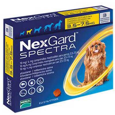 NexGard Spectra S, 3.5-7.5 kg